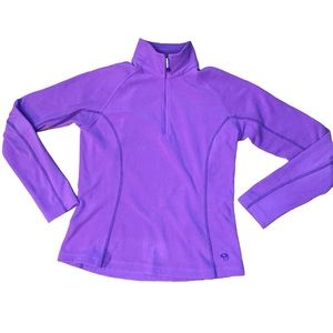 Mountain Hardwear Sweatshirt Size Medium‎ Purple Fleece 1/4 Zip Pullover Womens